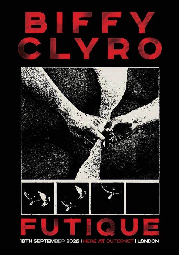 BIFFY CLYRO Futique 2025 UK Tour: LONDON Here at Outernet Poster Print