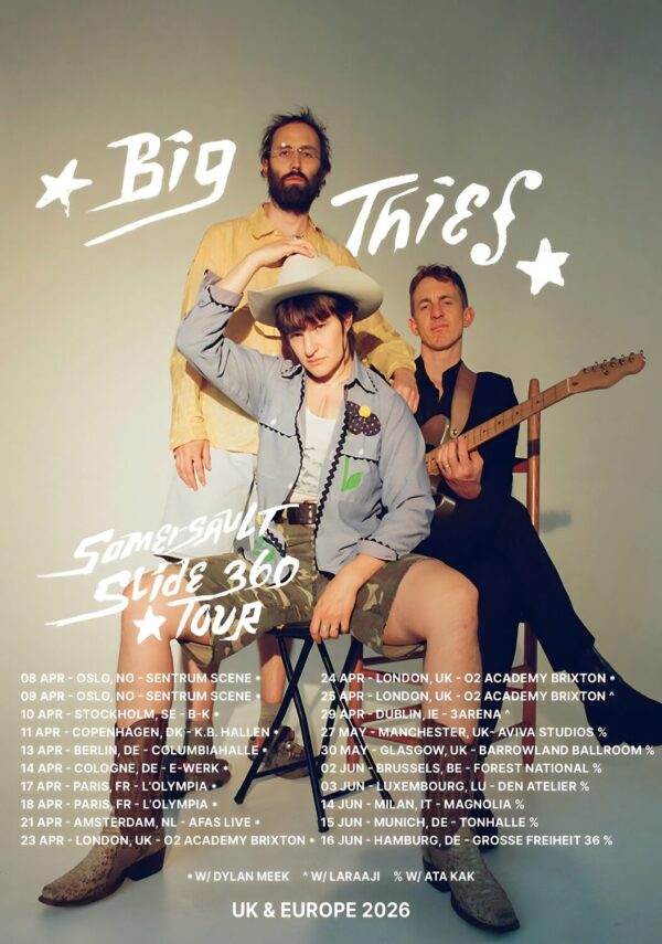 BIG THIEF (band) Double Infinity - Somersault Slide 2026 UK & Europe Tour Poster