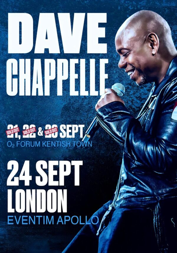 DAVE CHEPPELLE Live Stand Up Comedy 2024 Tour: LONDON Ketish Town - Eventim Apollo Poster