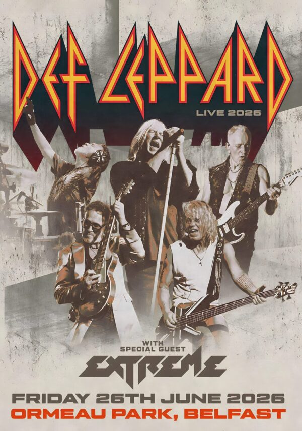 DEF LEPPARD Live 2026 Tour: BELFAST Ormeau Park Poster
