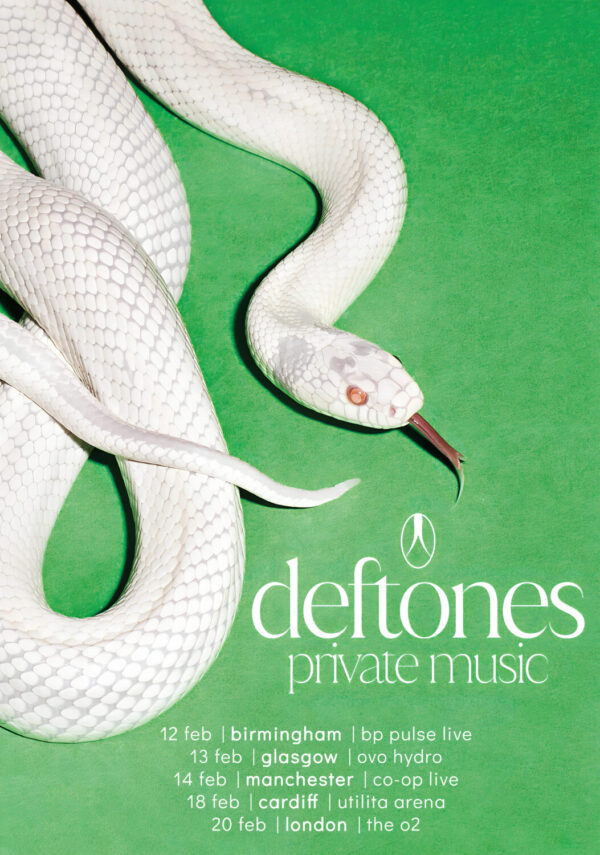 DEFTONES Private Music 2026 UK Arena Tour Poster