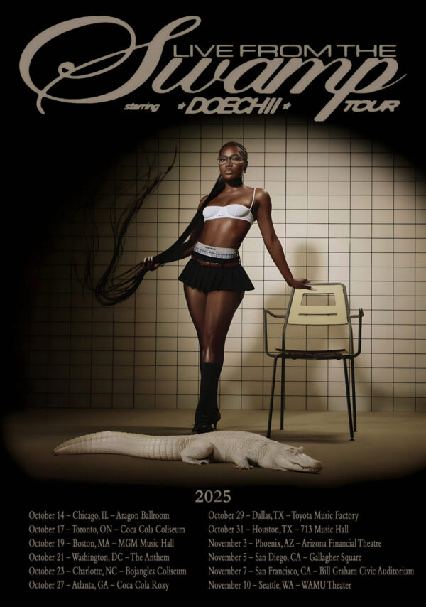 DOECHII Live From The Swamp 2025 North American Tour Poster