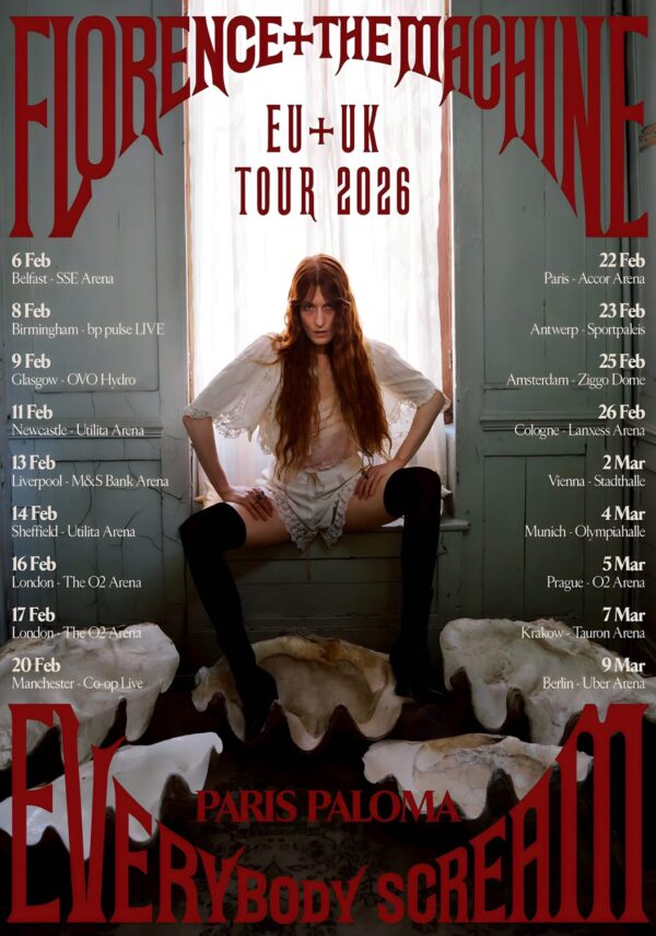 FLORENCE + THE MACHINE Everybody Scream 2026 UK & European Tour Poster Print