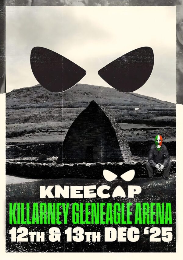KNEECAP (band) H.O.O.D 2025 Ireland Tour: KILLARNEY Gleneagle Arena Poster