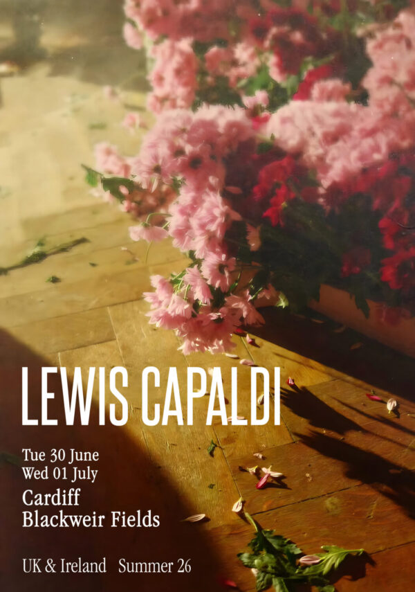 LEWIS CAPALDI Songs I’ll Never Forget 2026 UK Tour CARDIFF Blackweir Fields Poster Print