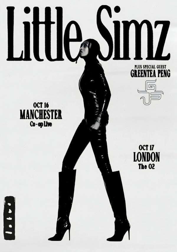 LITTLE SIMZ Lotus 2025 UK Tour: MANCHESTER Co-op Live - LONDON O2 Arena Poster