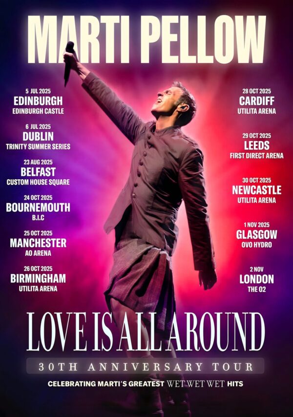 MARTI PELLOW Love Is All Around 2025 UK Arena Tour Poster
