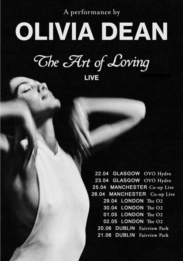 OLIVIA DEAN The Art Of Loving 2026 UK & Ireland Arena Tour Poster Print