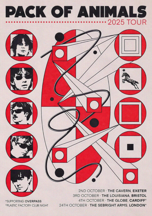 PACK OF ANIMALS Live 2025 UK Tour Poster
