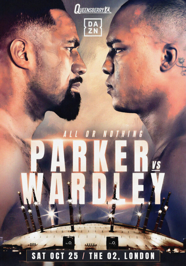 JOSEPH PARKER vs. FABIO WARDLEY 2025 London O2 Arena Boxing Fight Poster