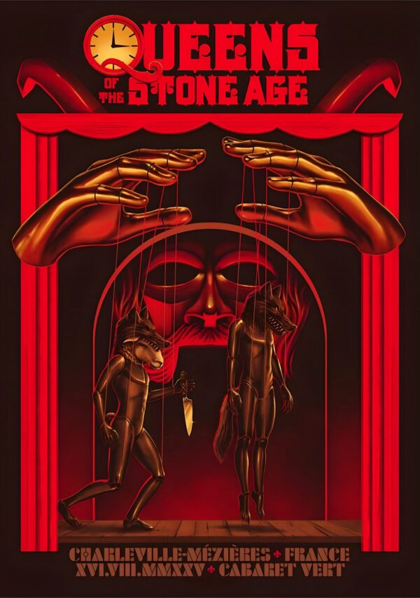 QUEENS OF THE STONE AGE The End Is Nero 2025 Tour: Charleville Mezières Stade Bayard, Poster Print