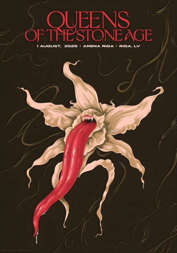 QUEENS OF THE STONE AGE The End Is Nero 2025 Tour: RIGA Arena Poster Print