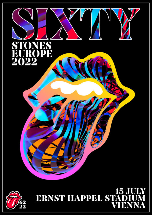 ROLLING STONES Sixty 2022 Tour VIENNA Ernst Happel Stadium Poster Print