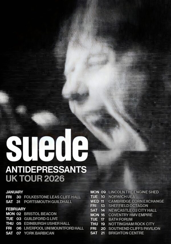 SUEDE (band) Antidepressants 2026 UK Tour Poster