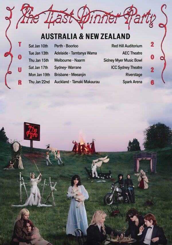 THE LAST DINNER PARTY From The Pyre 2026 Australia & New Zealand Tour Poster