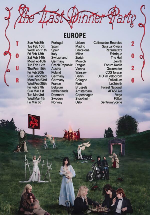 THE LAST DINNER PARTY From The Pyre 2026 European Tour Poster
