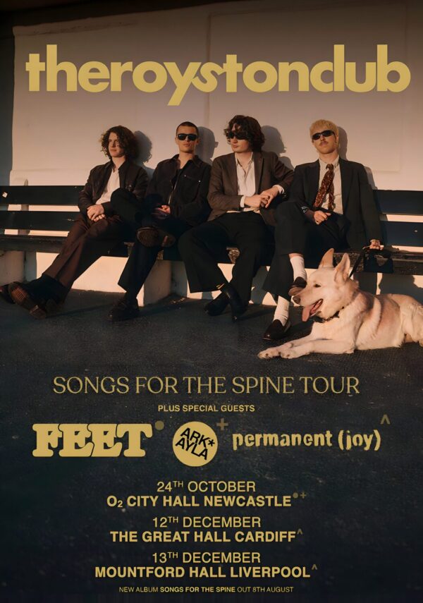 THE ROYSTON CLUB Songs For The Spine 2025 UK Tour: NEWCASTLE - CARDIFF - LIVERPOOL Poster