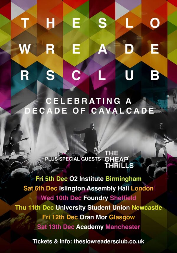 THE SLOW READERS CLUB Cavalcade 2025 UK Tour Poster