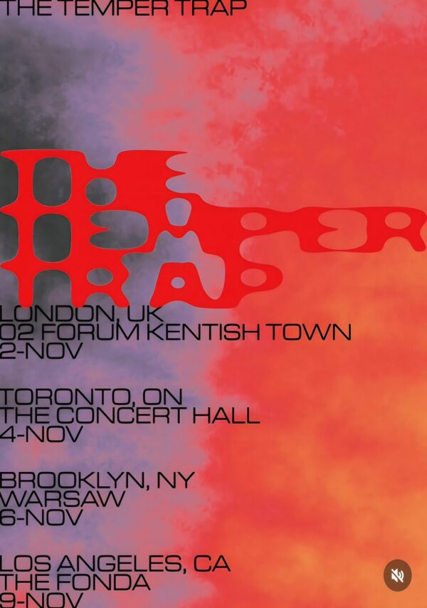 THE TEMPER TRAP Lucky Dimes 2025 World Tour: LONDON - NEW YORK - LOS ANGELES Poster
