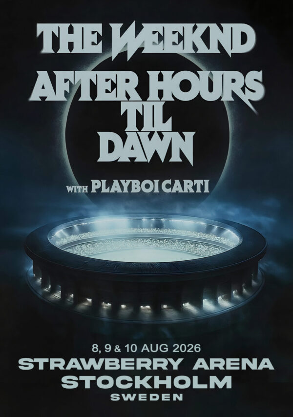 THE WEEKND After Hours Til Dawn 2026 Tour: STOCKHOLM Strawberry Arena Poster Print