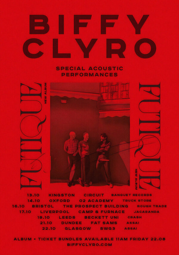 BIFFY CLYRO Futique 2025 Album Release Acoustic Tour Poster Print