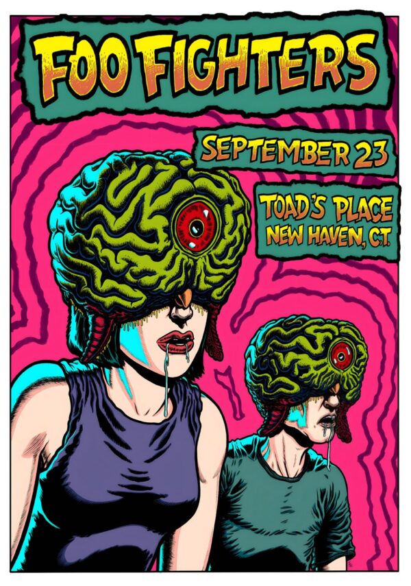 FOO FIGHTERS Live 2025 Tour NEW HAVEN Toad's Place Poster Print