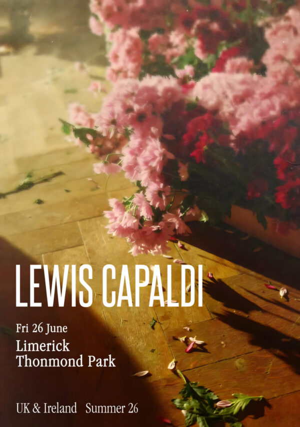 LEWIS CAPALDI Songs I’ll Never Forget 2026 Tour LIMERICK Thonmond Park Poster Print