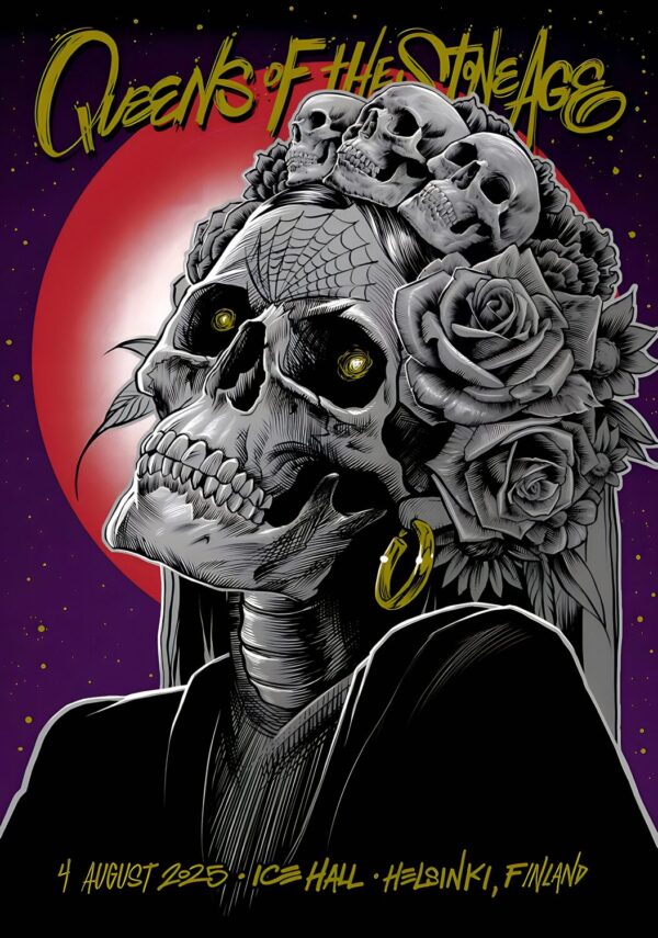 QUEENS OF THE STONE AGE The End Is Nero 2025 Tour: HELSINKI Ice Hall Poster Print