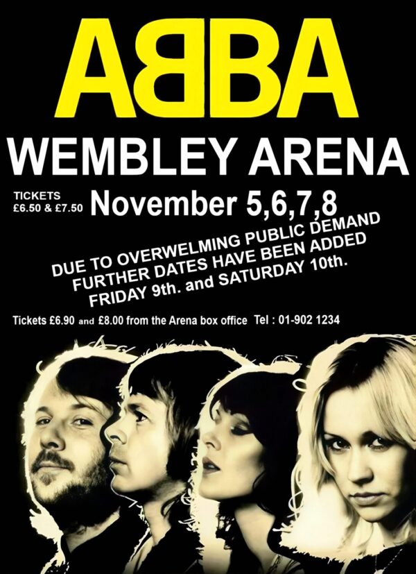 ABBA Voulez-Vous 1979 UK Tour LONDON Wembley Arena Poster