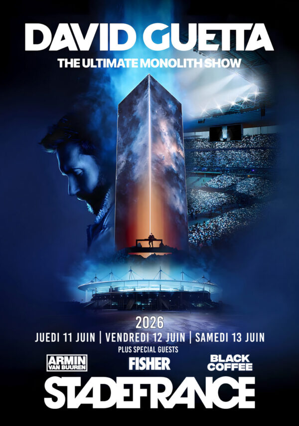 DAVID GUETTA The Ultimate Monolith 2026 Show PARIS Stade De France Poster