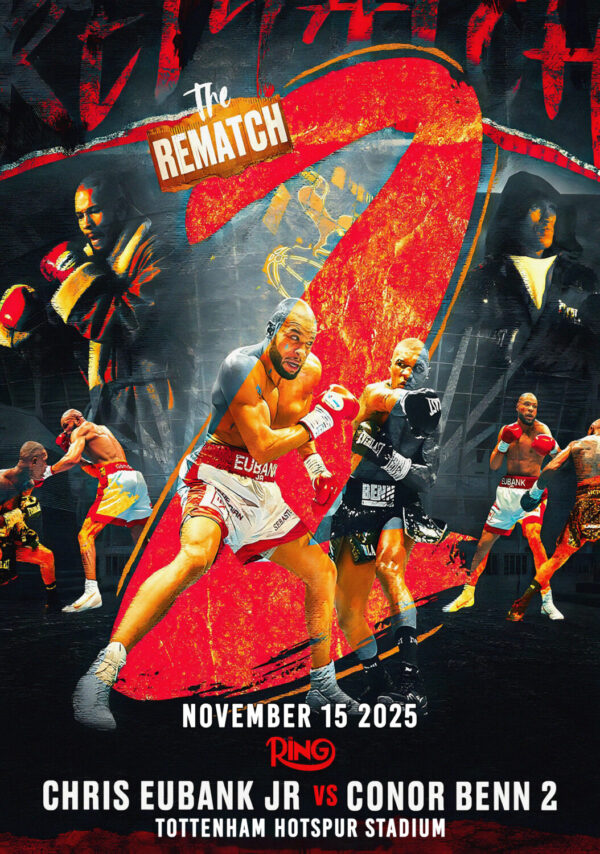 CHRIS EUBANK JR vs. CONOR BENN 2 2026 London Tottenham Stadium Boxing Fight Poster Print