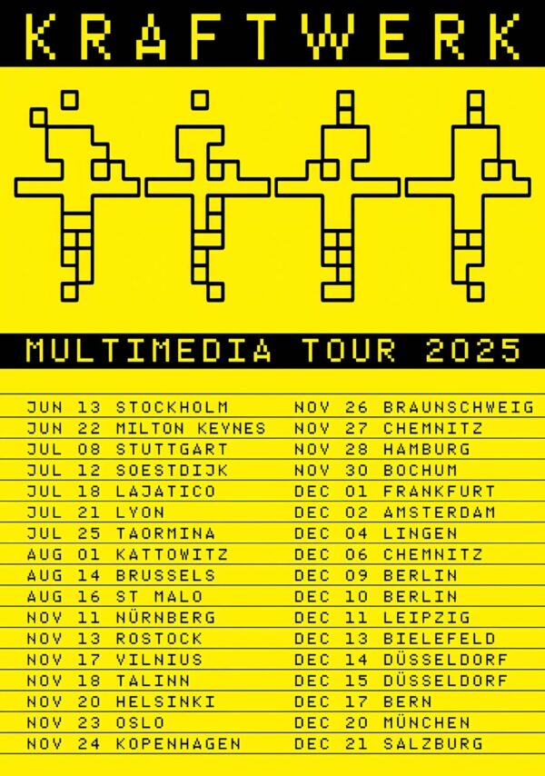 KRAFTWERK Multimedia 2025 UK & Europe Tour Poster