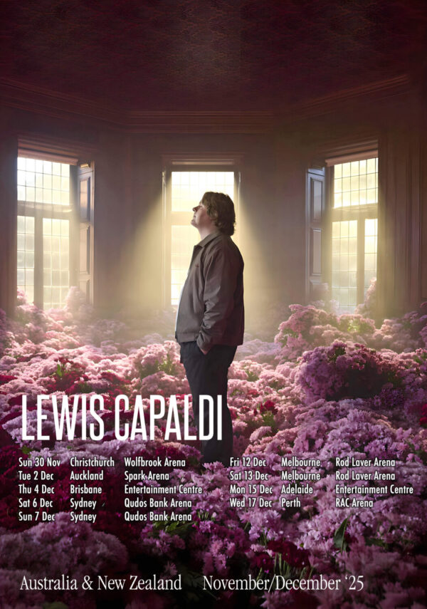 LEWIS CAPALDI Songs I’ll Never Forget 2025 Australia & New Zealand Tour Poster Print