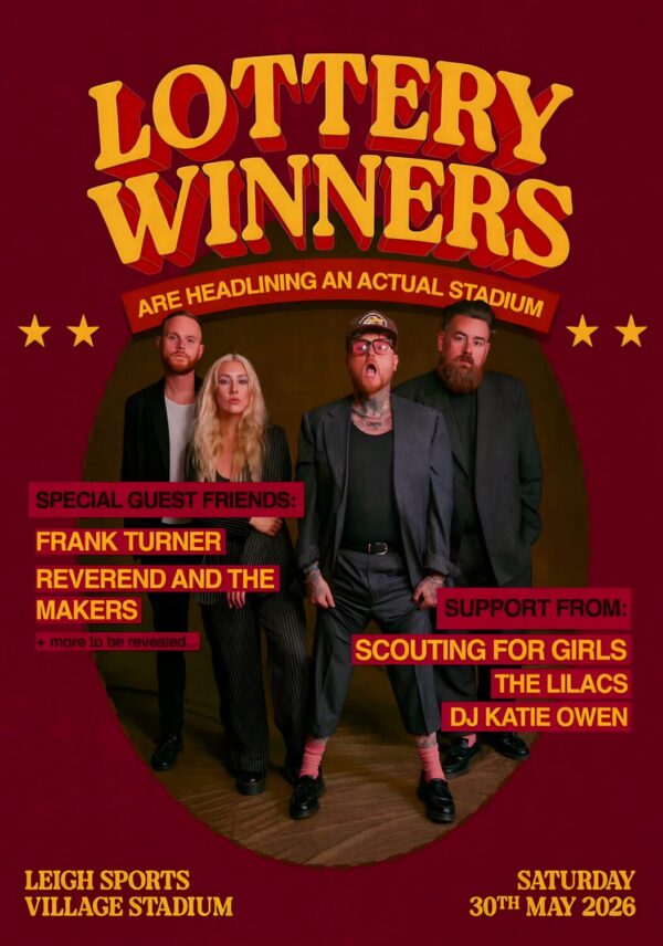LOTTERY WINNERS Koko 2026 Tour LEIGH Sports Village Stadium Poster