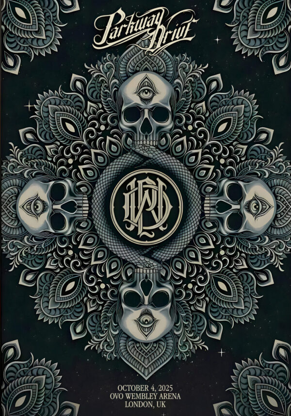 PARKWAY DRIVE 20th Anniversary 2025 UK Tour LONDON Wembley Arena Poster Print