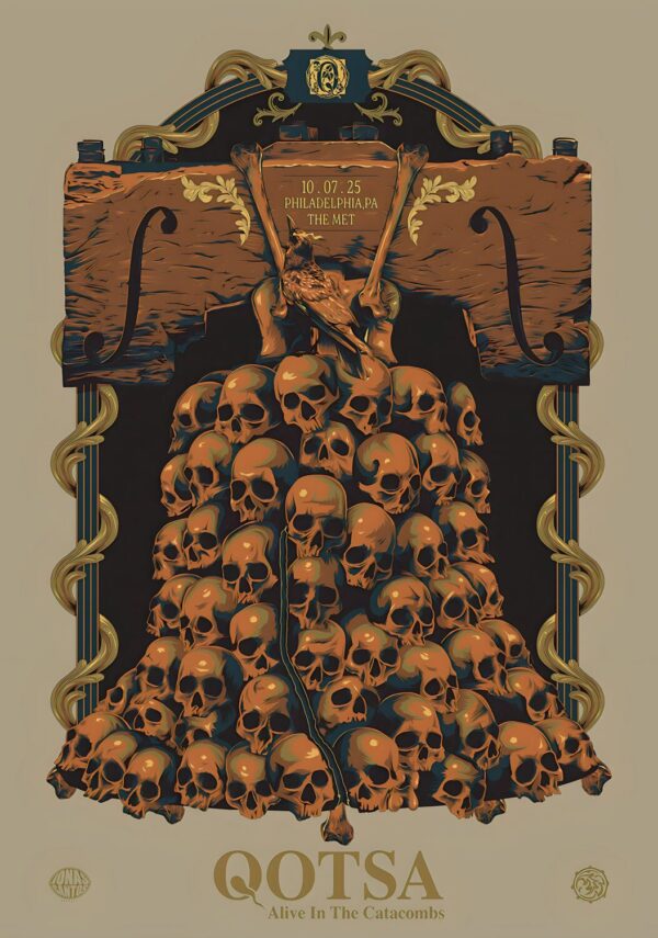 QUEENS OF THE STONE AGE Alive in the Catacombs 2025 Tour PHILADELPHIA Met Poster Print