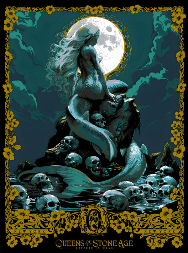 QUEENS OF THE STONE AGE Alive in the Catacombs 2025 Tour NEW YORK Beacon Theatre Poster Print