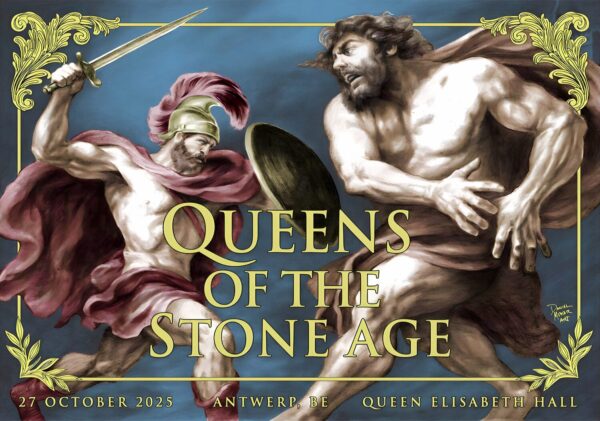 QUEENS OF THE STONE AGE Alive in the Catacombs 2025 Tour ANTWERP Queen Elisabeth Hall Poster Print