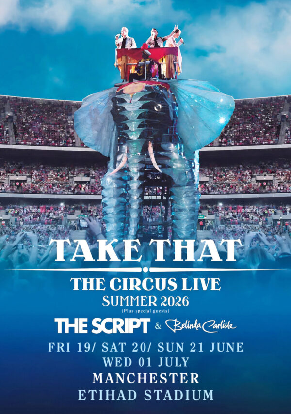 TAKE THAT The Circus Live 2026 UK Tour MANCHESTER Etihad Stadium Poster Print