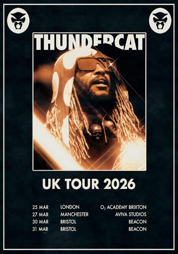 THUNDERCAT Live 2026 UK Tour LONDON - MANCHESTER - BRISTOL Poster