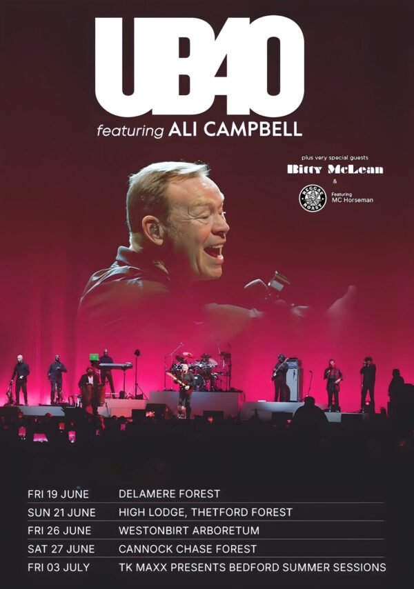 UB40 Summer Live 2026 UK Festival Tour Poster