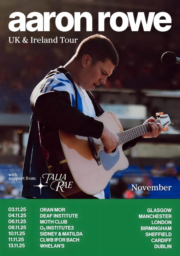 AARON ROWE Exodus 2025 UK & Ireland Tour Poster