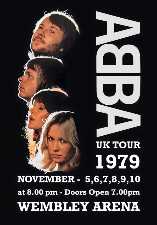 ABBA Voulez-Vous 1979 UK Tour LONDON Wembley Arena Poster