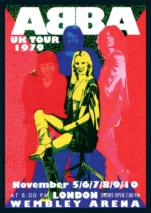ABBA Voulez-Vous 1979 UK Tour LONDON Wembley Arena Poster