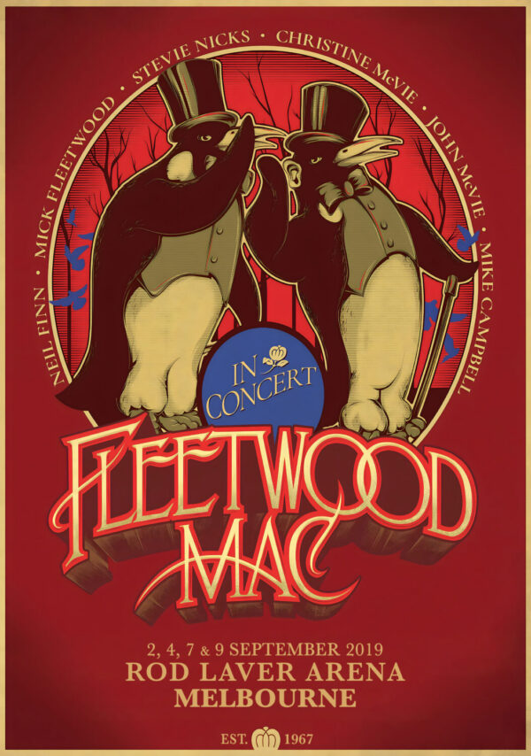 FLEETWOOD MAC An Evening With...2019 Australia Tour MELBOURNE Rod Laver Arena Poster Print