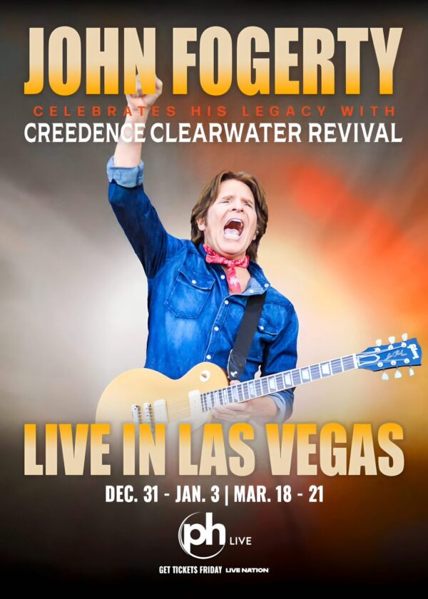 JOHN FOGERTY Creedence Clearwater Revival 2025 2026 Las Vegas Tour Poster