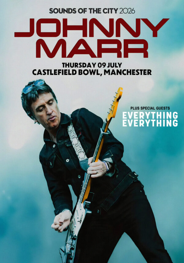 JOHNNY MARR Live Sound Of The City 2026 MANCHESTER Castlefield Bowl Tour Poster