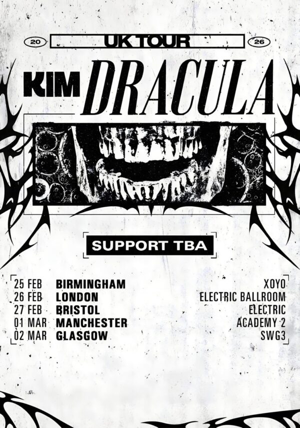 KIM DRACULA Live 2026 UK Tour Poster
