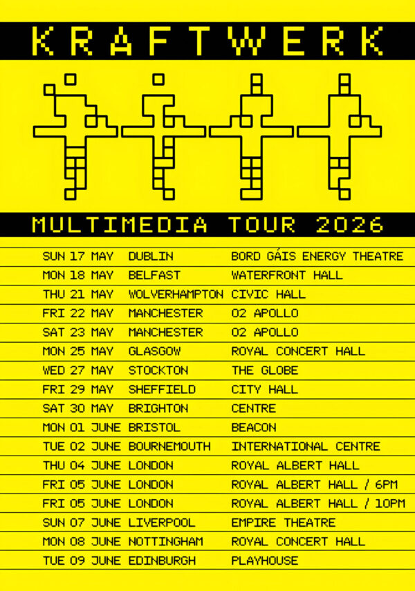 KRAFTWERK Multimedia 2026 UK & Ireland Tour Poster