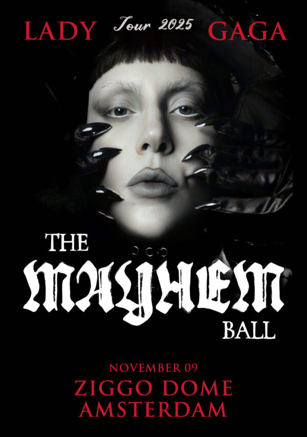 LADY GAGA The Mayhem Ball 2025 Tour AMSTERDAM Ziggo Dome Poster Print